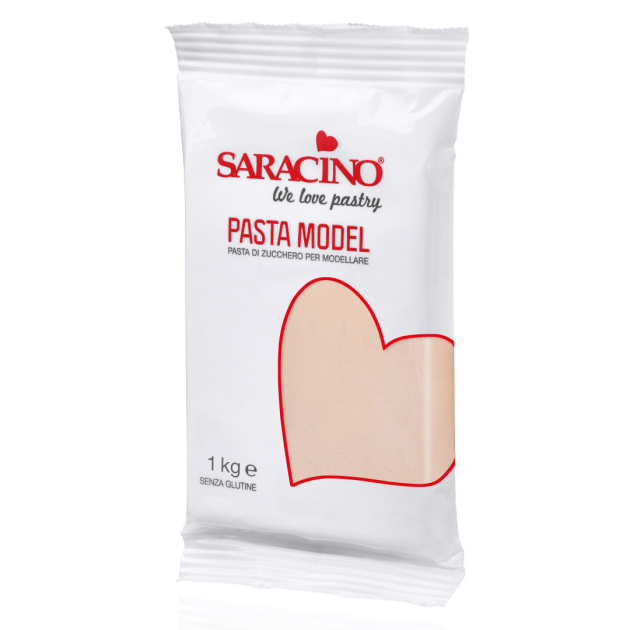 Pâte à Sucre Modelage Beige Rosé 1 kg Saracino