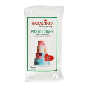 Pâte à Sucre de Couverture Blanche 1 kg Saracino