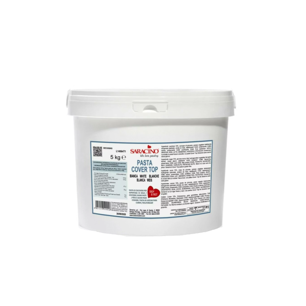 Pâte à Sucre de Couverture Blanche 5 kg Saracino Pâte à Sucre de Couverture Blanche 5 kg Saracino
