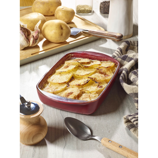 Plat en Verre Rouge Pebbly Plat en Verre Rouge Pebbly