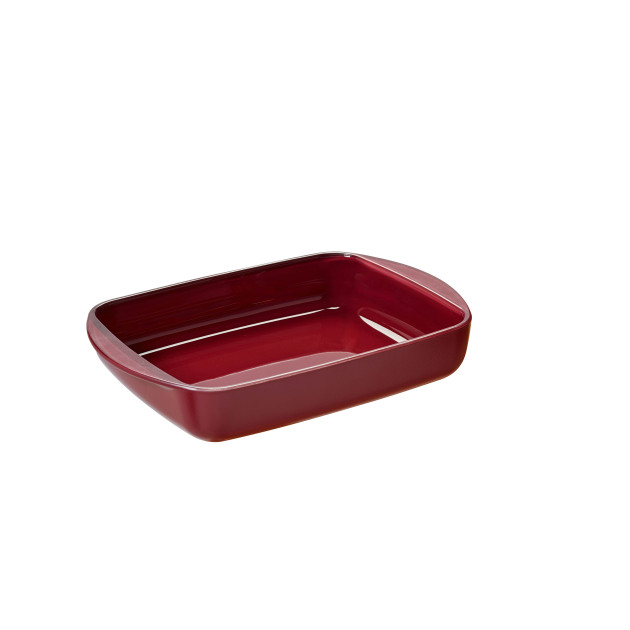 Plat en Verre Rouge Pebbly Plat en Verre Rouge Pebbly