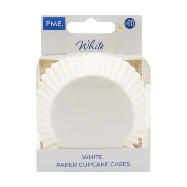 Caissettes cupcakes blanches (x60) 