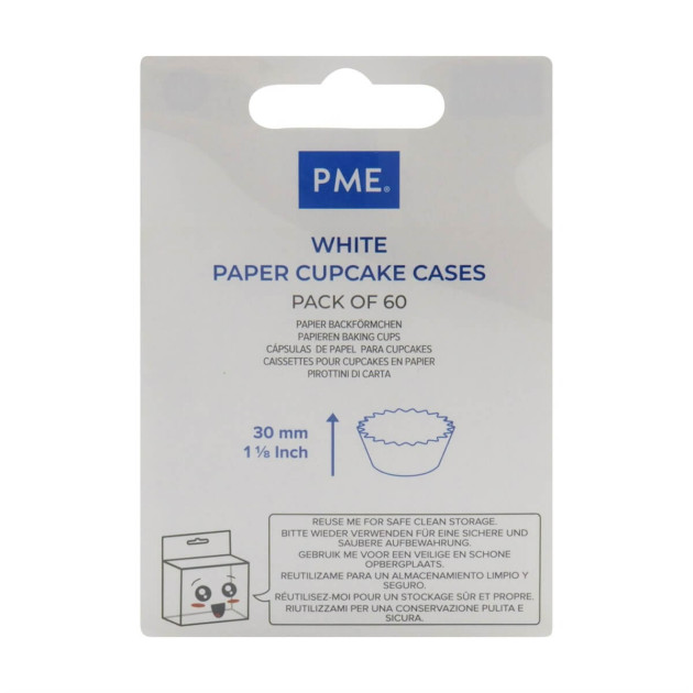 Caissettes blanches (x60) PME informations