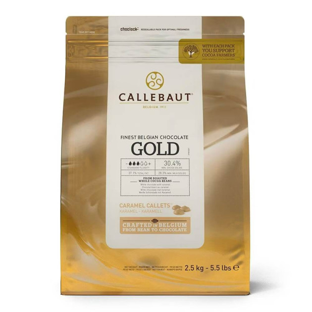 Chocolat Gold 30,4% 2.5kg Callebaut Chocolat Gold 30,4% 2.5kg Callebaut