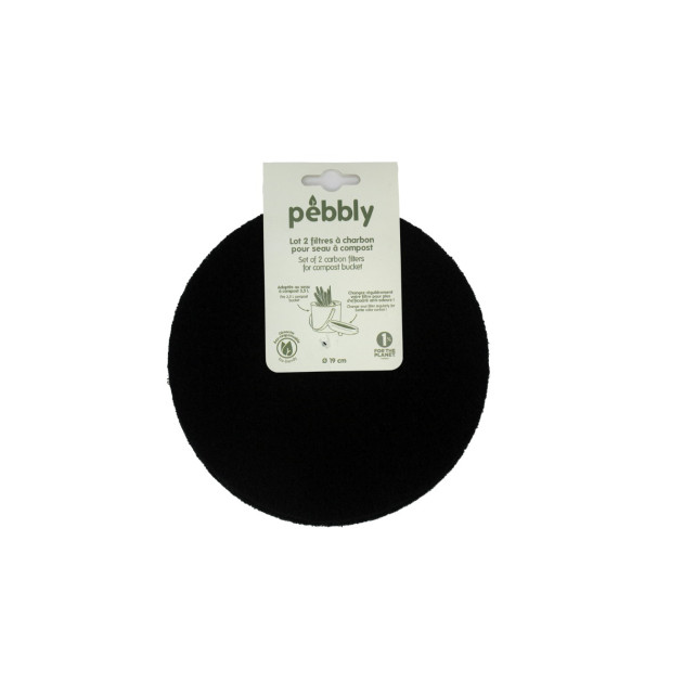 Lot 2 Filtres Anti Odeurs pour Seau à Compost 3,5 L Pebbly