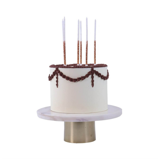 Bougies à paillettes or rose sur gâteau Bougies à paillettes or rose sur gâteau