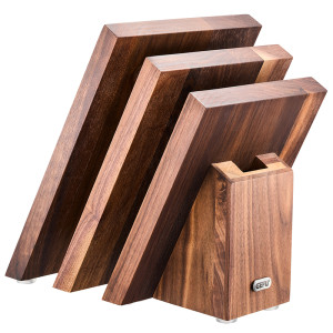 Bloc à Couteaux Magnétique Éventail Noyer Enno Gefu