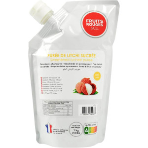 Purée Litchi 1kg Fruits Rouges & Co