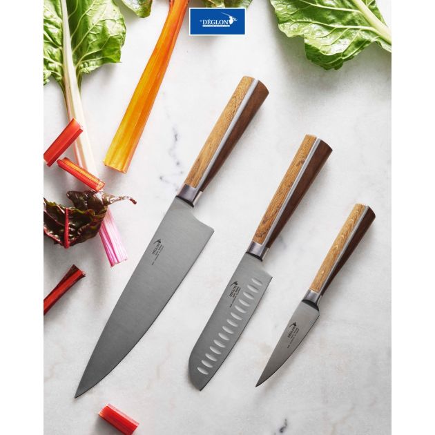 Couteaux de Cuisine High-Woods Déglon : couteau de chef, santoku, couteau d'office