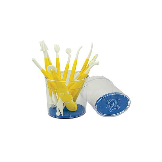 Set de 14 outils de modelage boite ouverte