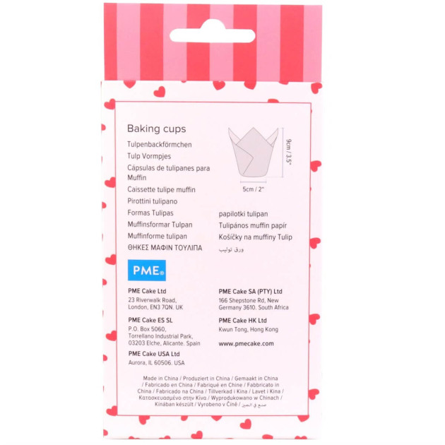 Caissettes Muffins Saint Valentin Cœurs dos boite