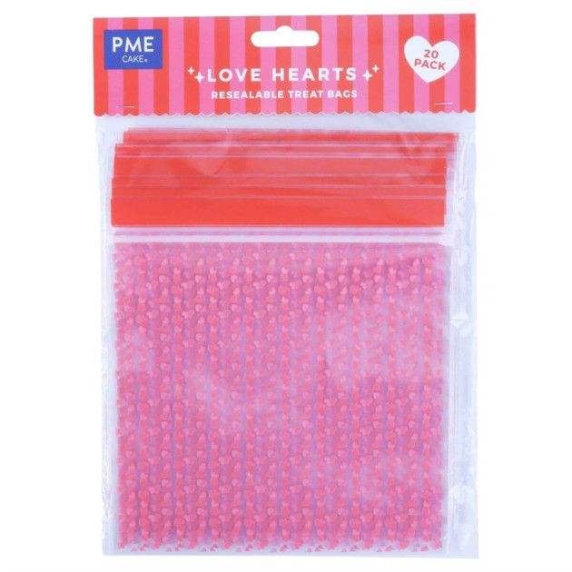 Sachets bonbons Saint Valentin Cœurs d'amour (x20) PME