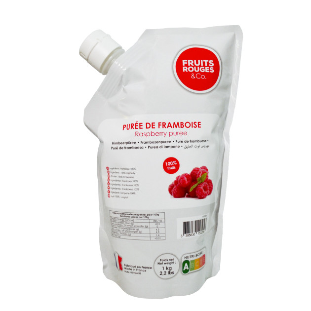 Purée de Framboise Non Sucrée 1 kg Fruits Rouges & Co