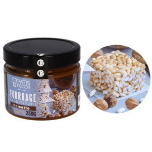 Fourrage Noisette et Riz Soufflé 250 g Patisdecor