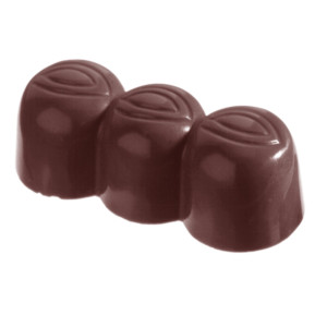 Moule Chocolat Barre Trois Noix 4,7 x 1,9 cm (x22) Chocolate World