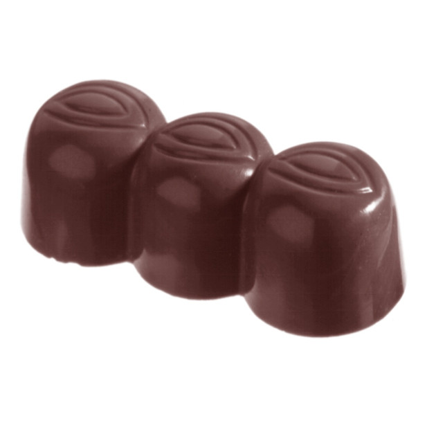 Moule Chocolat Barre Trois Noix 4,7 x 1,9 cm (x22) Chocolate World