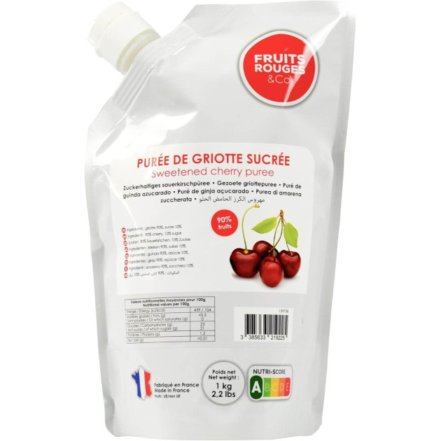 Purée Griottes 1kg Fruits Rouges & Co Purée Griottes 1kg Fruits Rouges & Co