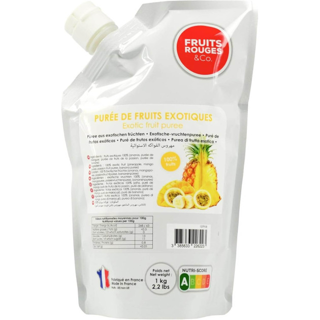 Purée de Fruits Exotiques 1kg Fruits Rouges & Co Purée de Fruits Exotiques 1kg Fruits Rouges & Co