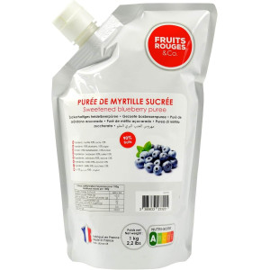 Purée Myrtille sauvage 1kg Fruits Rouges & Co