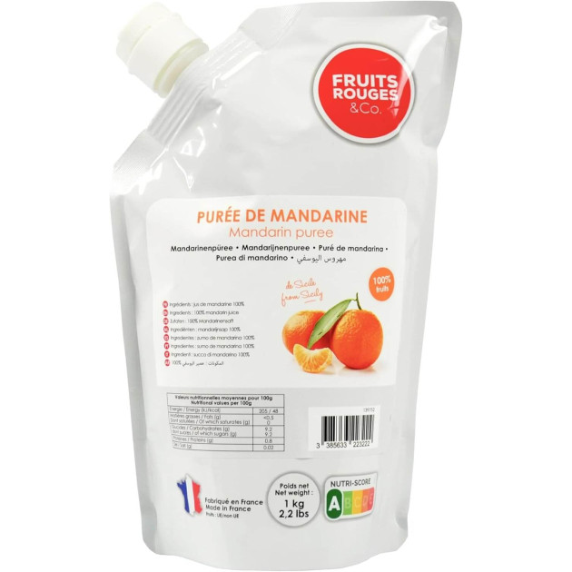 Purée Mandarine 1kg Fruits Rouges & Co Purée Mandarine 1kg Fruits Rouges & Co