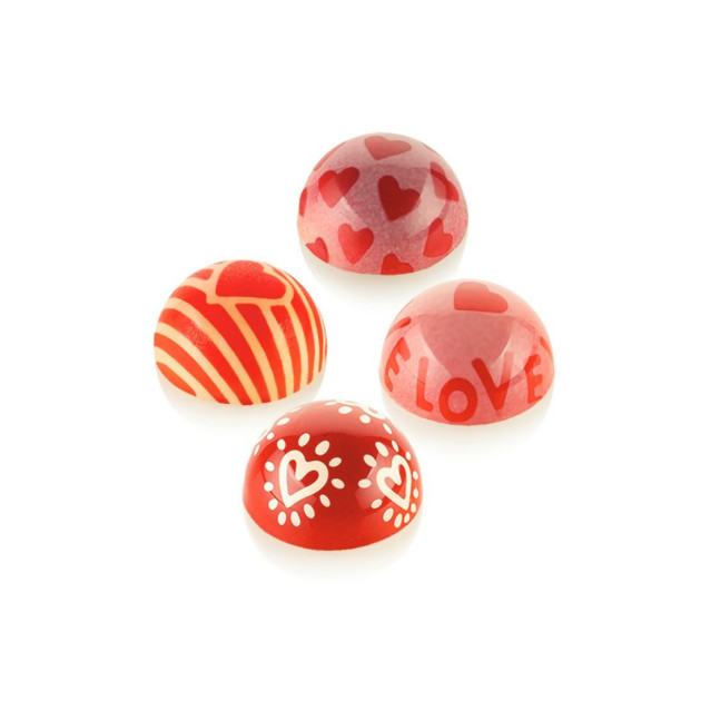 Lot 4 Tampons à Chocolat en Silicone Saint Valentin Silikomart