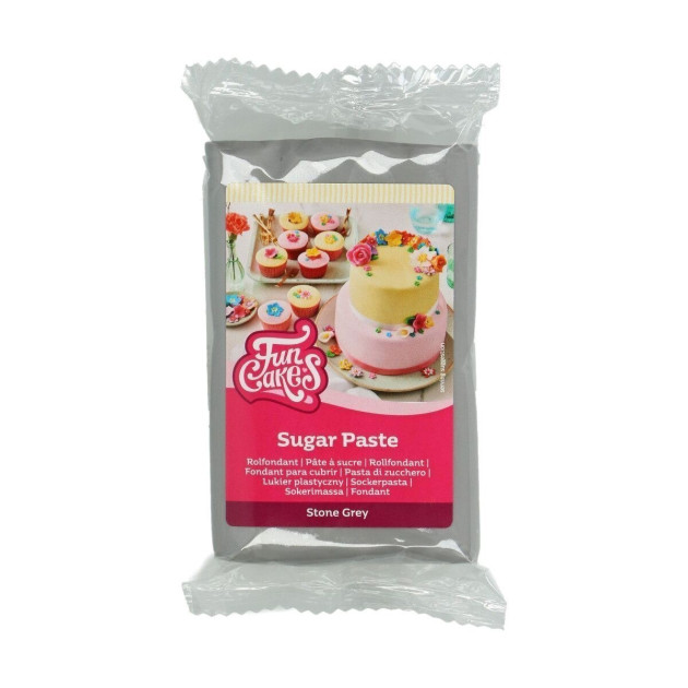 DLUO Courte Pâte à Sucre Gris pierre 250g Funcakes
