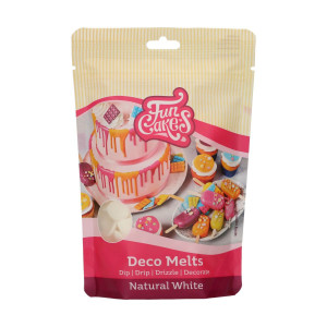 DLUO Courte Pistoles Deco Melts Blanc Naturel 250g FunCakes