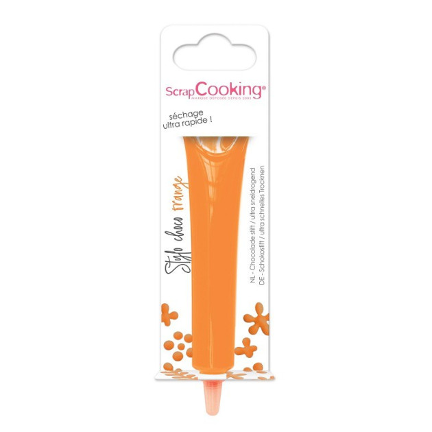 DLUO Courte Stylo Chocolat Orange 25 g ScrapCooking DLUO Courte Stylo Chocolat Orange 25 g ScrapCooking