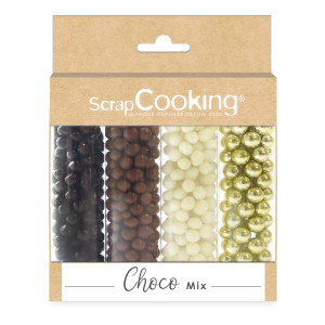 DLUO Courte 4 Décors Billes Chocolat et Or 38 g Scrapcooking