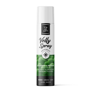 DLUO Dépassée Spray Velours Vert 250 ml Colorant Alimentaire Velly Spray Pro