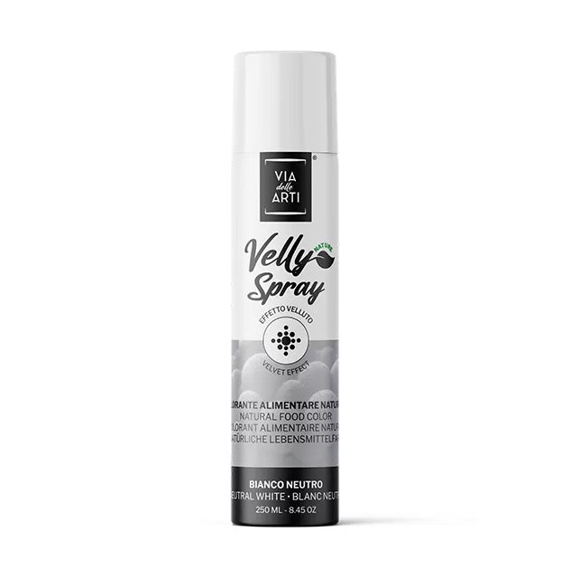 DLUO Courte Spray Velours Blanc (Neutre) 250 ml Colorant Alimentaire Velly Spray Pro DLUO Courte Spray Velours Blanc (Neutre) 250 ml Colorant Alimentaire Velly Spray Pro