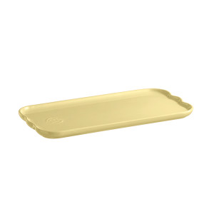 Plat à Cake Rectangulaire en Céramique Jaune Vanille 31,5 x 15 cm Madeleine Emile Henry