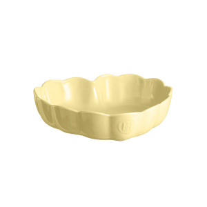 Moule à Gâteau Cœur en Céramique Jaune Vanille 26,5 x 24,5 cm Madeleine Emile Henry