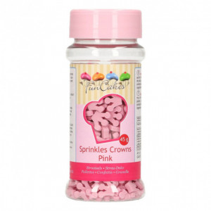 Décors en sucre Petites Couronnes roses 45 g Funcakes Décors en sucre Petites Couronnes roses 45 g Funcakes