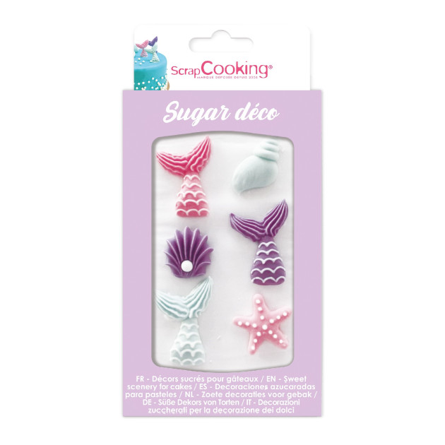 Décors en Sucre Sirène (x6) Scrapcooking Décors en Sucre Sirène (x6) Scrapcooking
