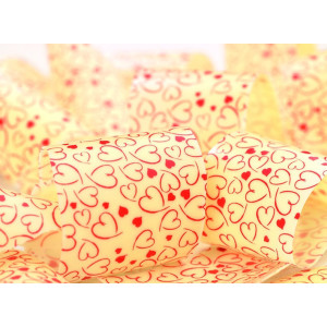 DLUO Dépassée Feuilles de Transfert Chocolat Cœurs Rouges 34 x 26,5 cm (x10) Mallard