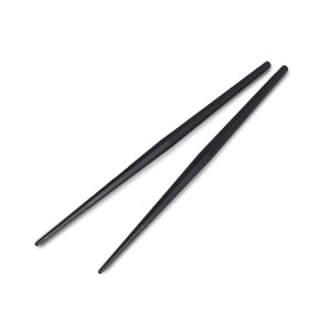 Baguettes Japonaises en Résine Octogonales Noir 22,5 cm Nishikidori