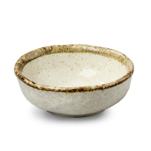 Coupelle en Céramique Tsukemono Ø 8,4 cm Blanc Moucheté Nishikidori