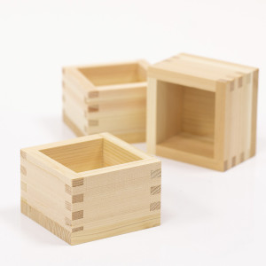 Récipient à Saké en Bois de Hinoki 8,5 x 8,5 x H 5,6 cm Nishikidori