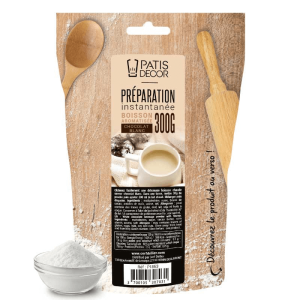 DLUO Courte Préparation Instantanée pour Boisson Chocolat Blanc 300 g Patisdécor