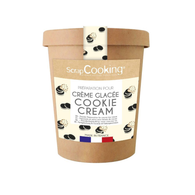 Pot de Préparation pour Glace Cookie Cream 185 g Scrapcooking Pot de Préparation pour Glace Cookie Cream 185 g Scrapcooking