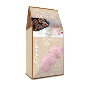 Moule Silicone Air Fryer Licorne 11,7 x 9 cm (x6) Scrapcooking