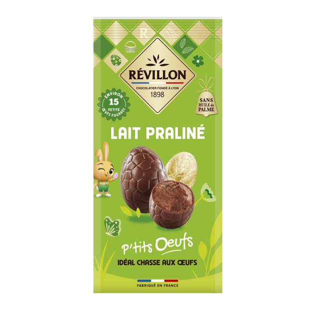 Œufs en Chocolat au Lait Fourrage Praliné 120 g Révillon Œufs en Chocolat au Lait Fourrage Praliné 120 g Révillon