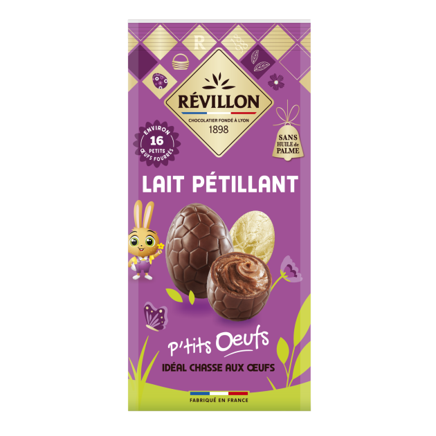 Œufs en Chocolat Fourrage Lait Pétillant 120 g Révillon Œufs en Chocolat Fourrage Lait Pétillant 120 g Révillon