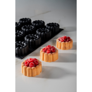 Moule Silicone Charlotte Charme Ø 7,8 x H 3,8 cm (x12) Pavoflex