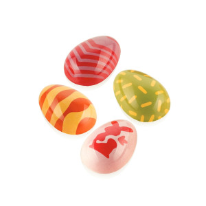Lot 4 Tampons à Chocolat en Silicone Pâques Silikomart