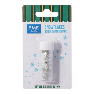 Paillettes Alimentaires Flocons Argent 1 g PME