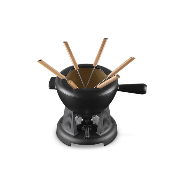 Service à Fondue en Fonte Émaillée Noir Mat Le Creuset Service à Fondue en Fonte Émaillée Noir Mat Le Creuset