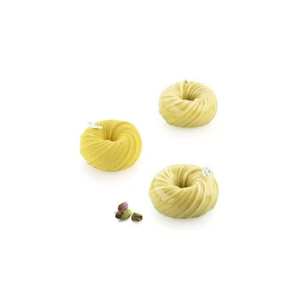 Moule Silicone Intreccio Ø 7,5 cm x H 3,5 cm (x6) Silikomart Professional