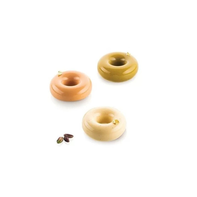 Moule Silicone Donuts Gourmands Ø 7,2 cm x H 2,7 cm (x6) Silikomart Professional